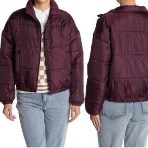 ABOUND Plum maroon puffer jacket size 1X